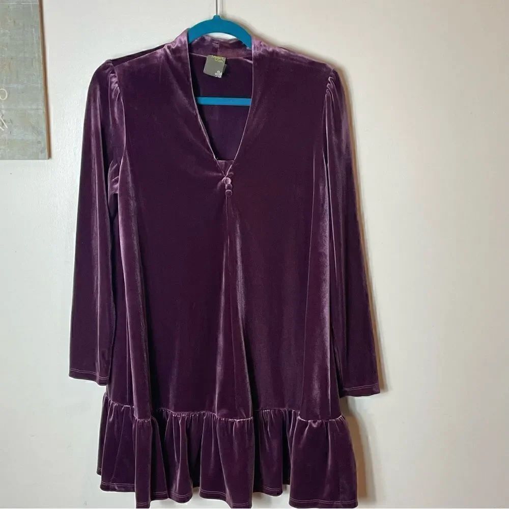 Purple Velvet Dress Taylor Petite